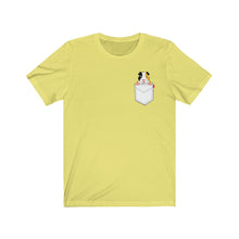 Load image into Gallery viewer, Guinea Pig in Pocket Unisex Jersey Short Sleeve Tee - Lili White Creations 