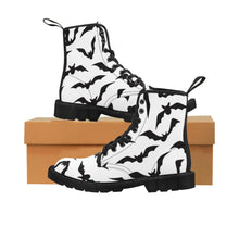 Load image into Gallery viewer, Black Bats Women&#39;s Canvas Boots - Lili White Creations 