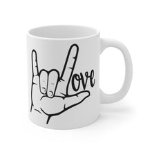 Load image into Gallery viewer, LOVE American Sign Language (ASL) Mug 11oz - Lili White Creations 