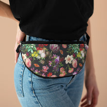 Load image into Gallery viewer, Black Multicolor Floral Fanny Pack - Lili White Creations 