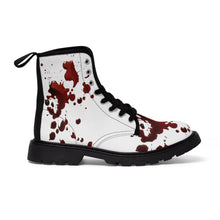 Load image into Gallery viewer, Blood Splatter Women&#39;s Canvas Boots - Lili White Creations 