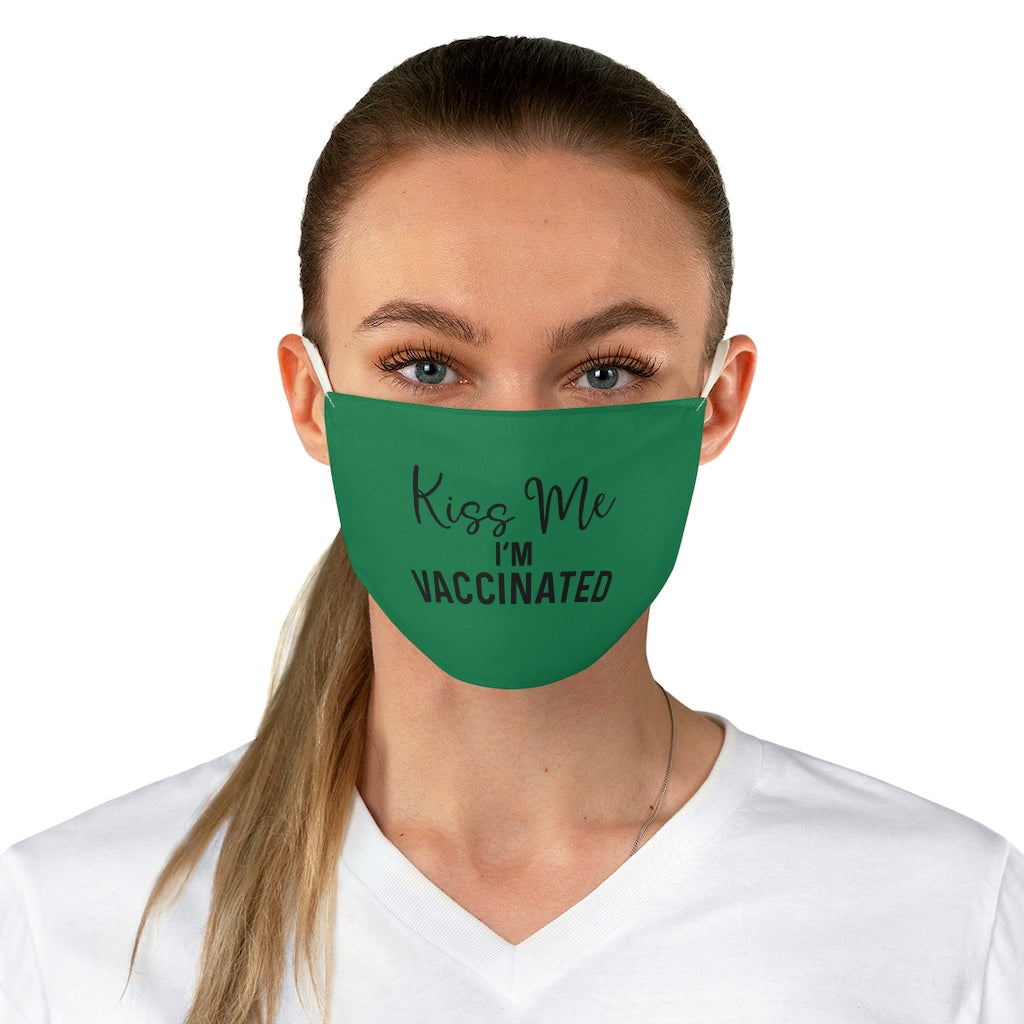 Kiss Me I'm Vaccinated Fabric Face Mask - Lili White Creations 