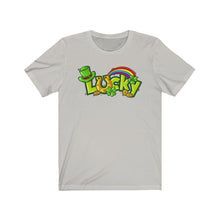 Load image into Gallery viewer, Lucky Rainbow Coins St. Patrick&#39;s Day Unisex Jersey Short Sleeve Tee - Lili White Creations 