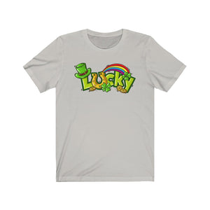 Lucky Rainbow Coins St. Patrick's Day Unisex Jersey Short Sleeve Tee - Lili White Creations 