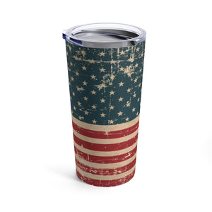 Distressed American Flag Tumbler 20oz - Lili White Creations 