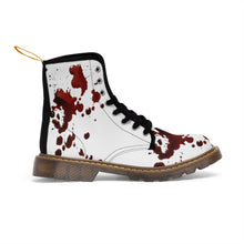 Load image into Gallery viewer, Blood Splatter Men&#39;s Canvas Boots - Lili White Creations 