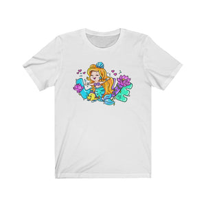 Mermaid Love Valentine's Day Unisex Jersey Short Sleeve Tee - Lili White Creations 