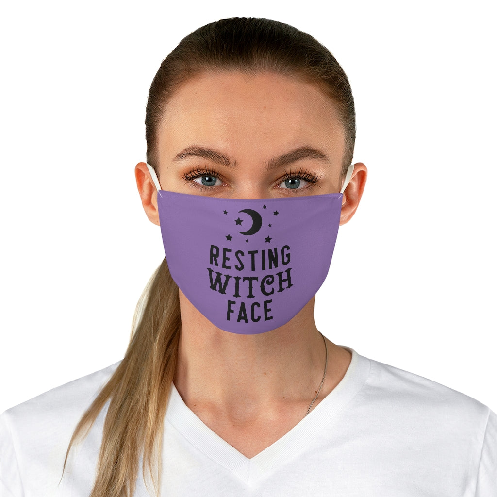 Resting Witch Face Fabric Face Mask