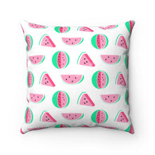 Load image into Gallery viewer, Watermelon Print Spun Polyester Square Pillow Case - Lili White Creations 