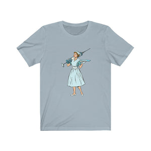 Nurse With Syringe Unisex Jersey Short Sleeve Tee - Lili White Creations 