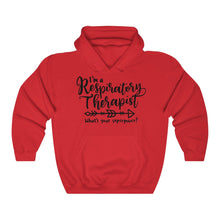 Load image into Gallery viewer, I&#39;m a Respiratory Therapist. Whats your Superpower? Unisex Heavy Blend Hooded Sweatshirt - Lili White Creations 