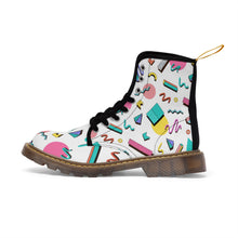 Load image into Gallery viewer, 90s Print Women&#39;s Canvas Boots - Lili White Creations 