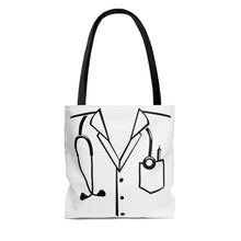 Load image into Gallery viewer, Medical Coat/ Lab Coat with Stethoscope Tote Bag - Lili White Creations 