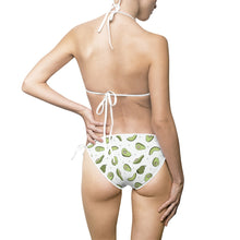 Load image into Gallery viewer, Avocado Print Women&#39;s Bikini Swimsuit - Lili White Creations 