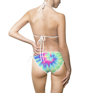 Pastel Tye Dye Women's Bikini Swimsuit - Lili White Creations 