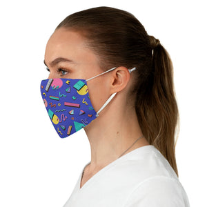 90s Design Purple Fabric Face Mask - Lili White Creations 