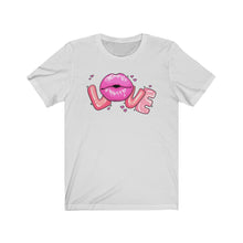 Load image into Gallery viewer, Love Lips Valentine&#39;s Day Unisex Jersey Short Sleeve Tee - Lili White Creations 