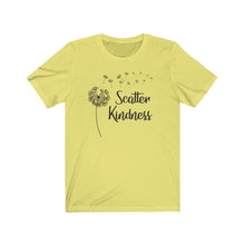 Load image into Gallery viewer, Scatter Kindness Dandelion Unisex Jersey Short Sleeve Tee - Lili White Creations 