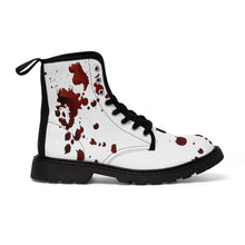 Load image into Gallery viewer, Blood Splatter Women&#39;s Canvas Boots - Lili White Creations 