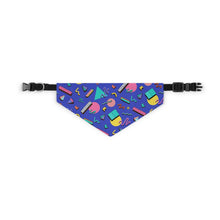 Load image into Gallery viewer, Purple 90s Design Pet Bandana Collar - Lili White Creations 