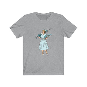 Nurse With Syringe Unisex Jersey Short Sleeve Tee - Lili White Creations 