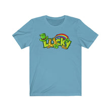 Load image into Gallery viewer, Lucky Rainbow Coins St. Patrick&#39;s Day Unisex Jersey Short Sleeve Tee - Lili White Creations 