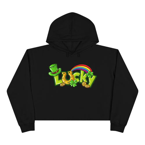 Lucky St. Patrick's Day Crop Hoodie - Lili White Creations 