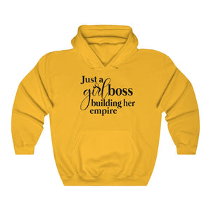 Just A Girl Boss Building Her Empire Unisex Heavy Blend Hooded Sweatshirt - Lili White Creations 