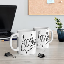 Load image into Gallery viewer, LOVE American Sign Language (ASL) Mug 11oz - Lili White Creations 