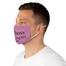 Load image into Gallery viewer, Just a Girl Boss Fabric Face Mask - Lili White Creations 