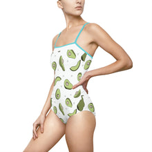 Load image into Gallery viewer, Avocado Print Women&#39;s One-piece Swimsuit - Lili White Creations 