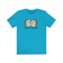 Load image into Gallery viewer, Let&#39;s Cuddle Hedgehog Pair / Couple / Friends Unisex Jersey Short Sleeve Tee - Lili White Creations 