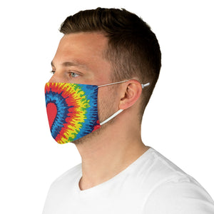 Heart Tye Dye Fabric Face Mask - Lili White Creations 