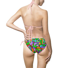 Load image into Gallery viewer, Funky 90s Print Women&#39;s Bikini Swimsuit - Lili White Creations 