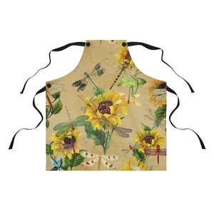 Sunflowers and Dragonflies Apron - Lili White Creations 