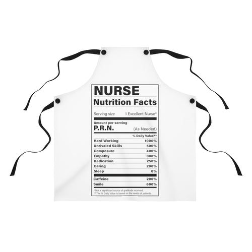 Nurse Nutrition Facts Apron - Lili White Creations 