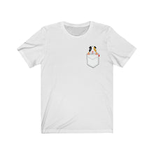 Load image into Gallery viewer, Guinea Pig in Pocket Unisex Jersey Short Sleeve Tee - Lili White Creations 