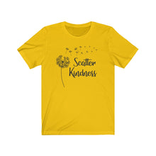 Load image into Gallery viewer, Scatter Kindness Dandelion Unisex Jersey Short Sleeve Tee - Lili White Creations 