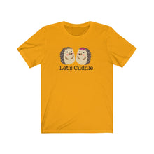 Load image into Gallery viewer, Let&#39;s Cuddle Hedgehog Pair / Couple / Friends Unisex Jersey Short Sleeve Tee - Lili White Creations 