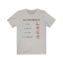 Load image into Gallery viewer, All You Need Is Love Math Equation Unisex Jersey Short Sleeve Tee - Lili White Creations 