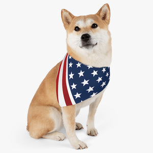 American Flag Pet Bandana Collar - Lili White Creations 