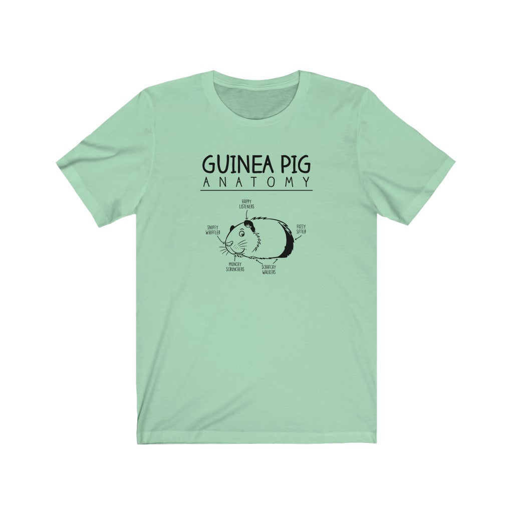 Guinea Pig Anatomy Funny Unisex Jersey Short Sleeve Tee - Lili White Creations 