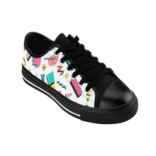 Load image into Gallery viewer, 90s Print Women&#39;s Sneakers - Lili White Creations 