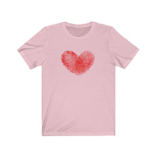 Load image into Gallery viewer, Fingerprint Heart Unisex Jersey Short Sleeve Tee - Lili White Creations 