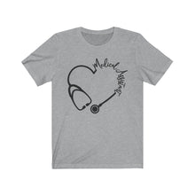 Load image into Gallery viewer, Medical Assistant Stethoscope Heart Unisex Jersey Short Sleeve Tee - Lili White Creations 