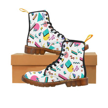 Load image into Gallery viewer, 90s Print Men&#39;s Canvas Boots - Lili White Creations 