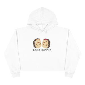 Let's Cuddle Hedgehog Crop Hoodie - Lili White Creations 