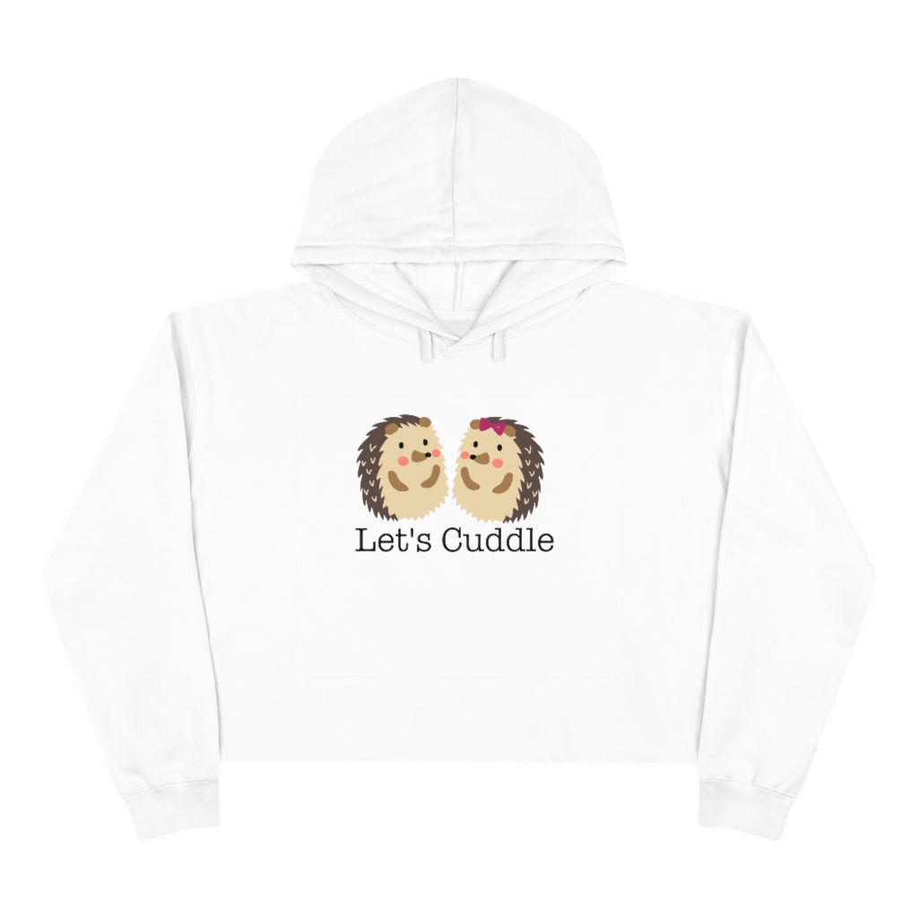 Let's Cuddle Hedgehog Crop Hoodie - Lili White Creations 