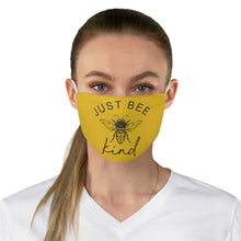 Load image into Gallery viewer, Just BEE Kind Yellow Fabric Face Mask - Lili White Creations 