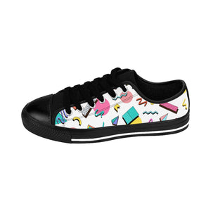 90s Print Women's Sneakers - Lili White Creations 